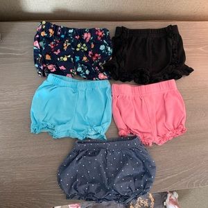 Baby Girl Shorts/ Diaper Covers size 0-3!